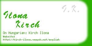 ilona kirch business card